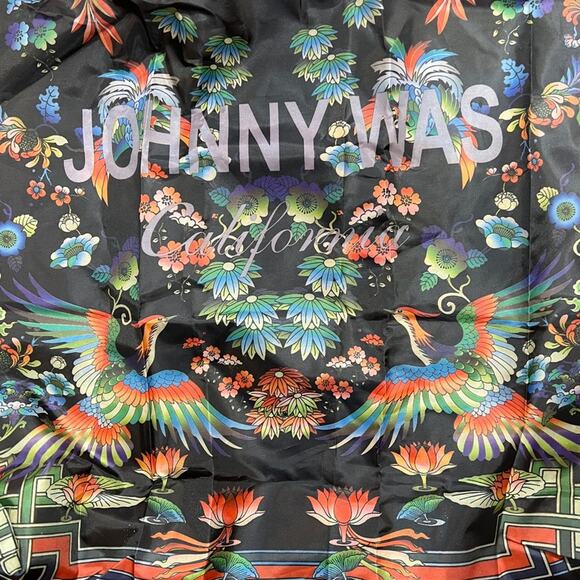 JOHNNY WAS Cruise Travel Beach Pool Floral Print Foldable Nylon Bag 5x5” NWOT - Picture 6 of 16